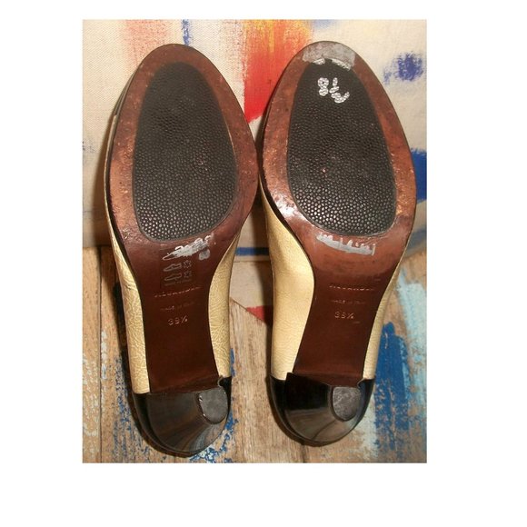 Jil Sander Modernistic Geometric High Heel Cap-Toe Platform-Pumps Near-New - Picture 11 of 13